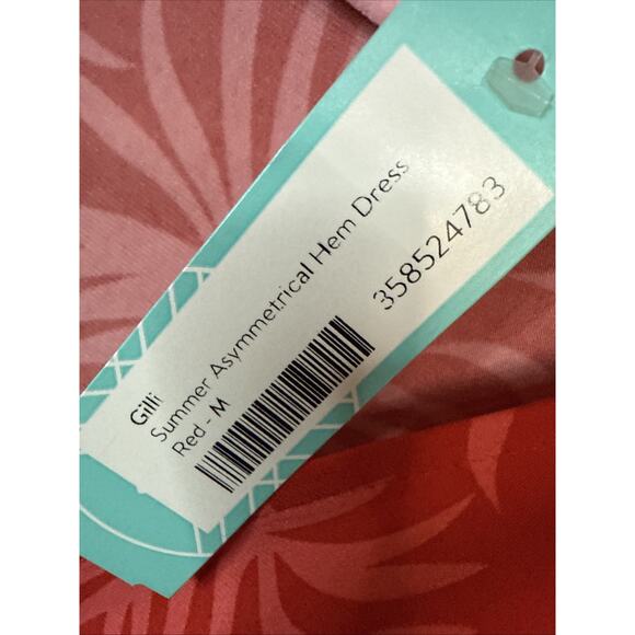 Gilli Asymmetrical Hem Dress, Red, Medium - Picture 2 of 4